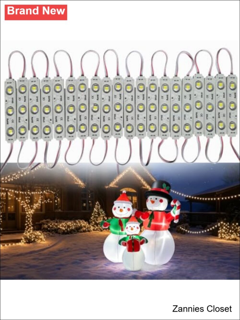 π 20Pc LED Inflatable Replacement Light Module DC12V Self Adhesive Yard Decor - Picture 1 of 6